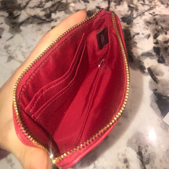 Coach Mini Wallet, Red/Khaki - Picture 3 of 5